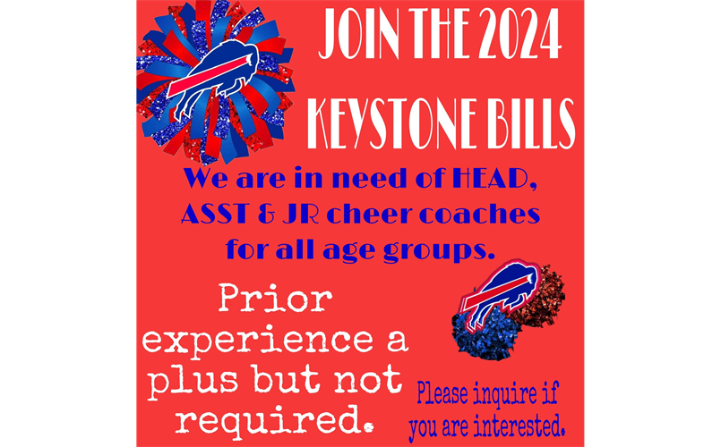 Cheer Coaches Needed for Fall 2024!
