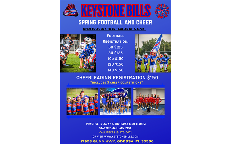 CLICK HERE for: 2025 Spring Football Registration